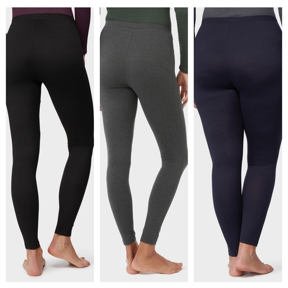 32 Degrees THREE PAIR XL Lightweight Baselayer Leggings Black, Gray, Dark Blue - Picture 2 of 8